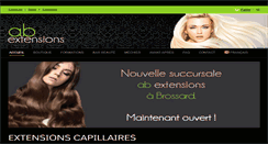 Desktop Screenshot of abextensionscapillaires.com